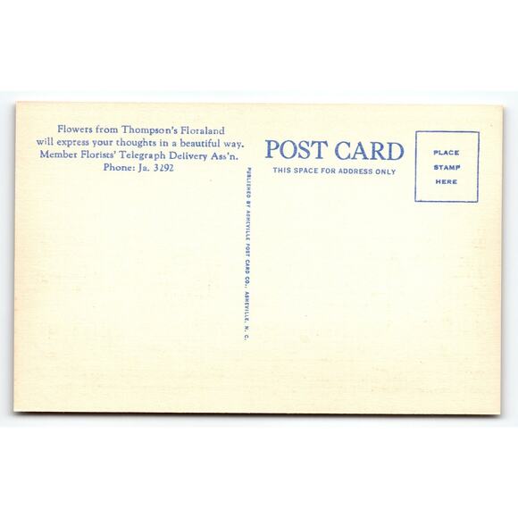 Vintage Linen Postcard Thompson's Floraland Gardens Atlanta GA 1940s - Picture 2 of 2